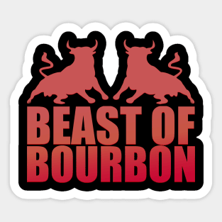 Beast of Bourbon Bison Buffalo Party Gift Sticker